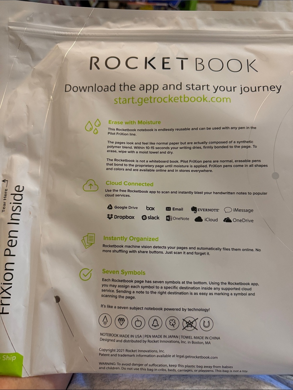 Rocketbook Core Smart Reusable Notebook - White - Picture 3 of 6
